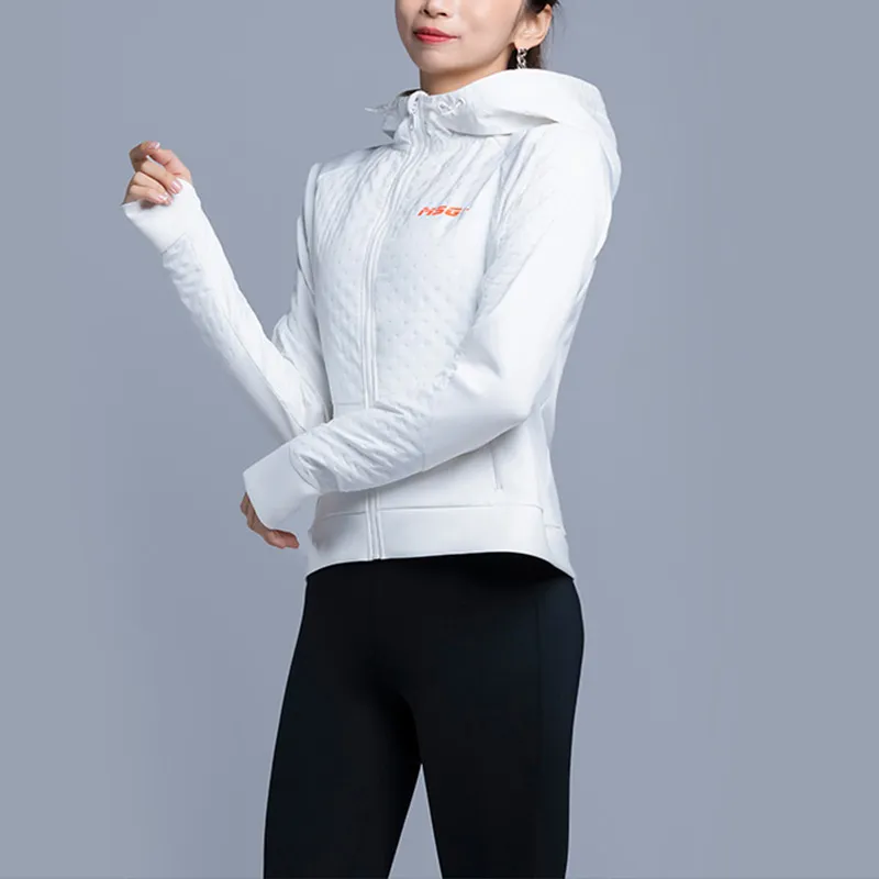 Monster Guardians Letter Solid Color Hooded Puffer Jacket Women's Layer Cloud White-5