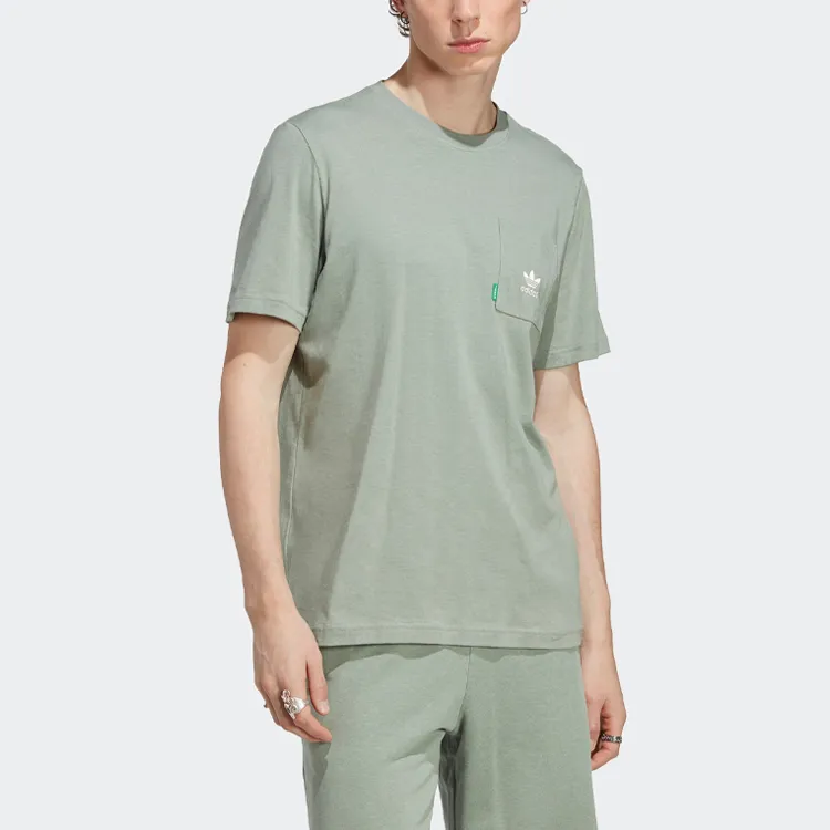 Adidas Originals Essentials T Shirts Men Dusty Green-1