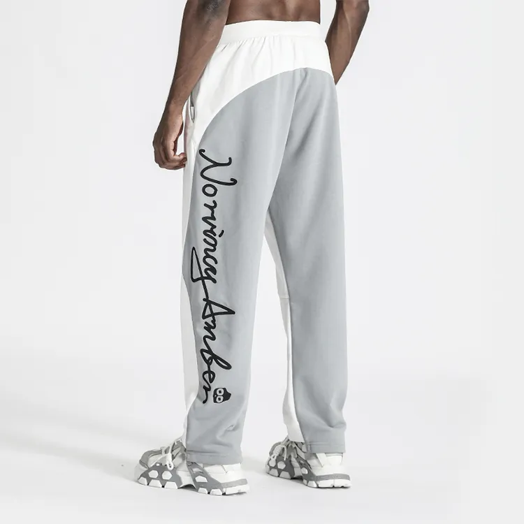 NORVINCY Western Trendy Color Blocking Knitted Sweatpants Unisex-8