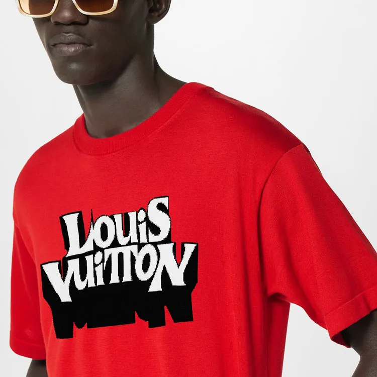LOUIS VUITTON Lv Fall Series T Shirt Men's Red-2