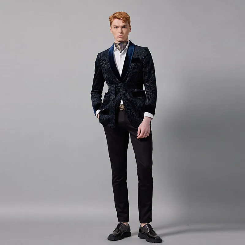RARE Business Suits Men Navy Blue-3