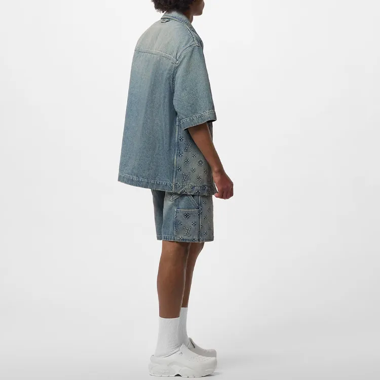 LOUIS VUITTON Short Sleeve Denim Workwear Shirt-2