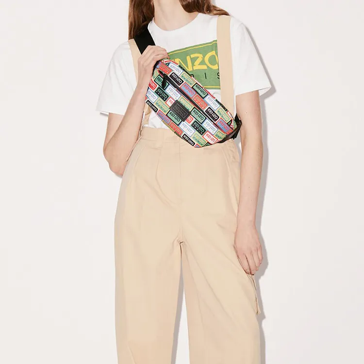 KENZO Polyester Fanny Pack Unisex Green-5
