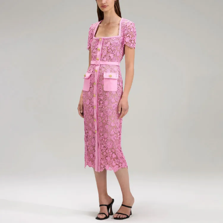 Self portrait Chinese New Year SS23 Dress Women's Pink-2