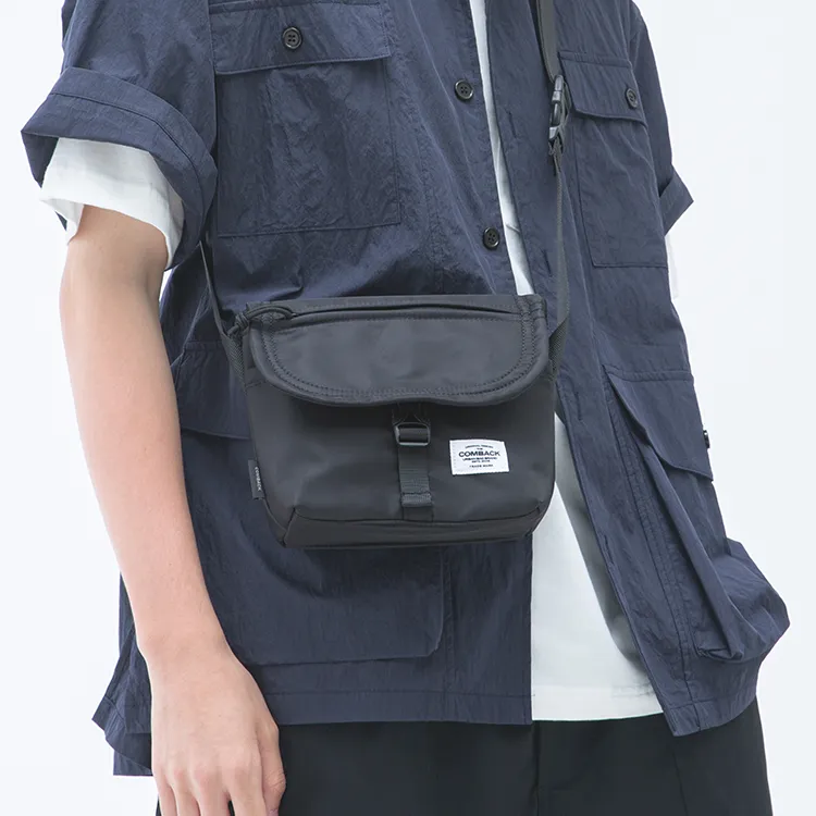 COMBACK Polyamide Pochette, Shoulder Bag, Crossbody Bag Trumpets Unisex Black/Avocado Green-4