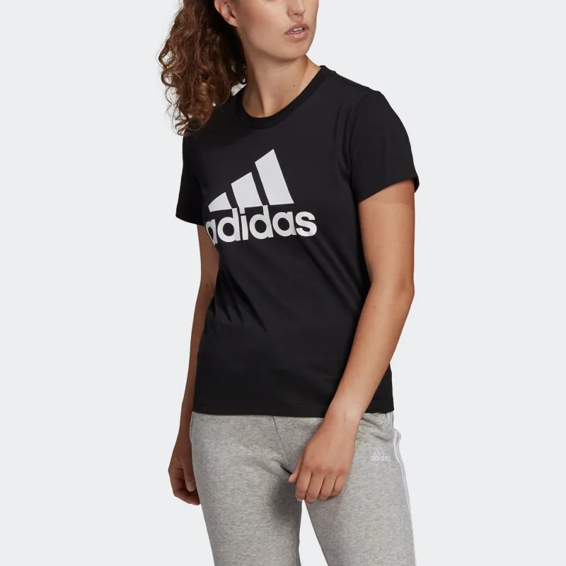 adidas Women's Essentials Logo Tee Black-3