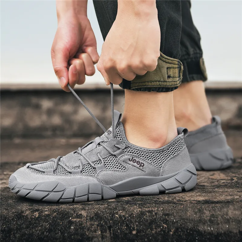 Jeep Hiking / Trekking Shoes Men Low Top Gray-6