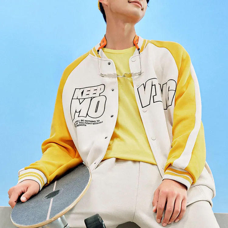 Anta Life Collection Baseball Jacket Unisex Malted Yellow-3