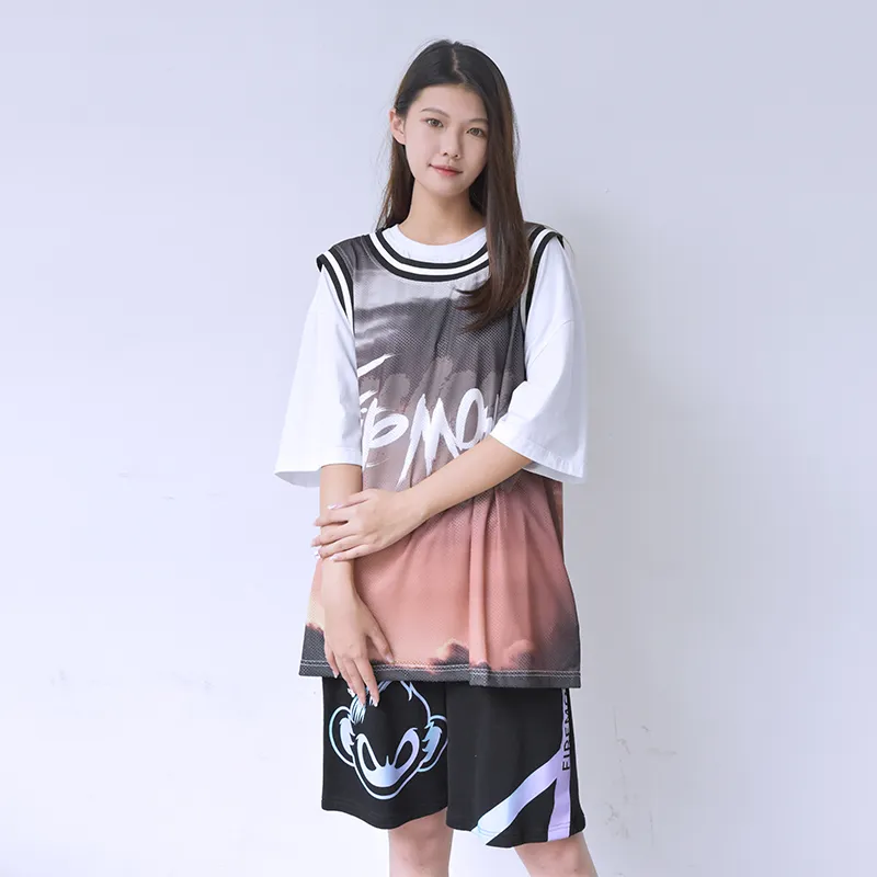 FireMonkey Basketball Jerseys Unisex Brick Red-4