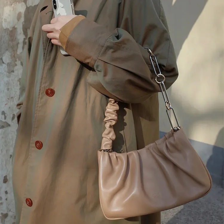 QULU Sheepskin Tofu Bag, Cloud Underarm Handbag, Shoulder Bag Women's Multiple Colors-24