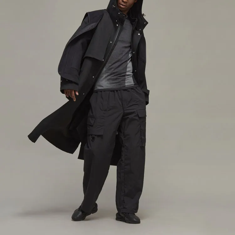 Y 3 Trench Coats Unisex Black-6