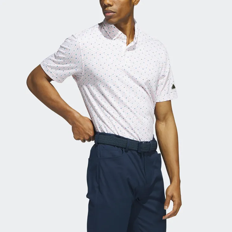 Adidas Polo Shirts Men Fusion Coral Pink-3
