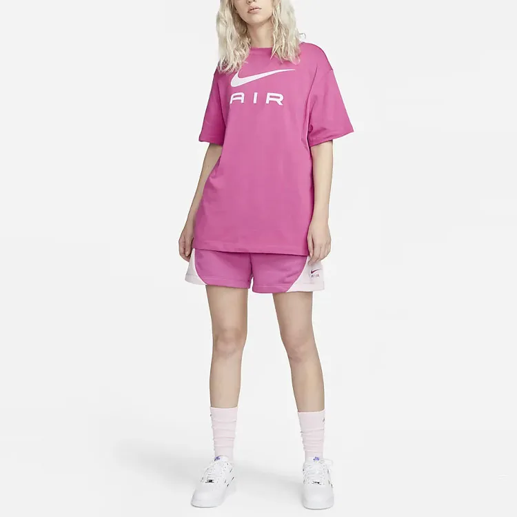 Nike T Shirts Women's Rose Red-2