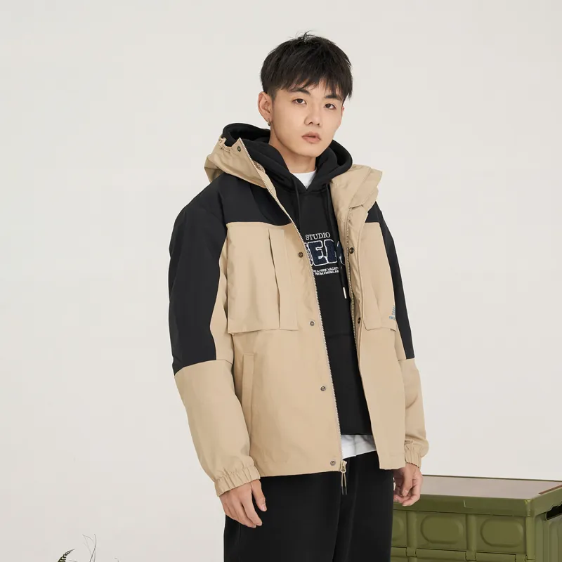 New Balance Jackets Men Khaki-4