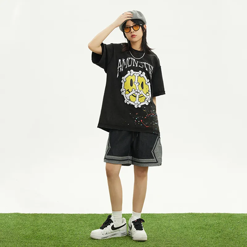 AMONSTER Straight T-Shirt Unisex Black-2