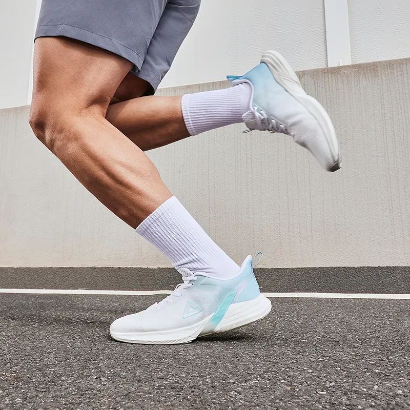 PEAK Hyperfuse Cushioning, Slip Resistant, Abrasion Resistant, Breathable Low Top Running Shoes Men's Cornflower Blue-7