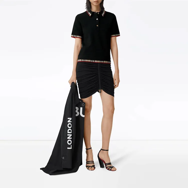 Burberry Polo Shirt Women's Black-3