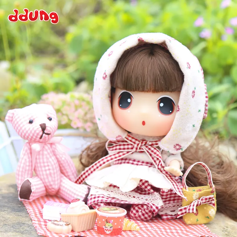 Ddung Winter Camellia Floral Dress In Pastoral Style Doll 18cm Ball Jointed Dolls-2