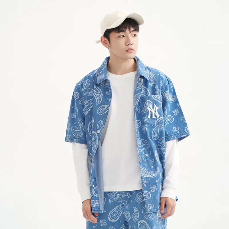 MLB New York Yankees Shirt Unisex Light Blue-4