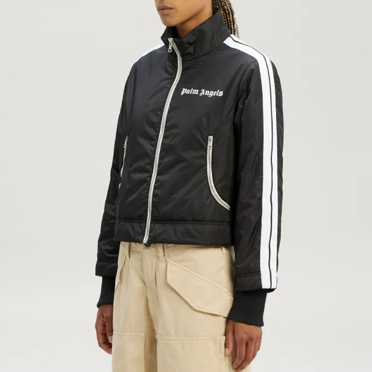 PALM ANGELS Lightweight Cropped Puffer Jacket Black-4