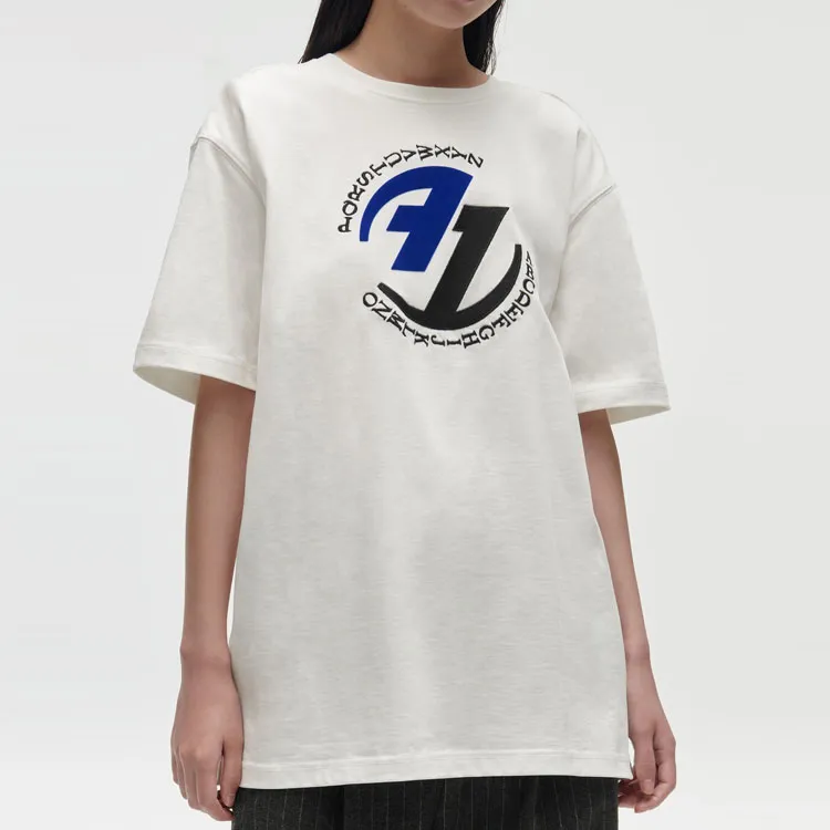 Ader Error X ZARA T Shirts Unisex Frosted White-4