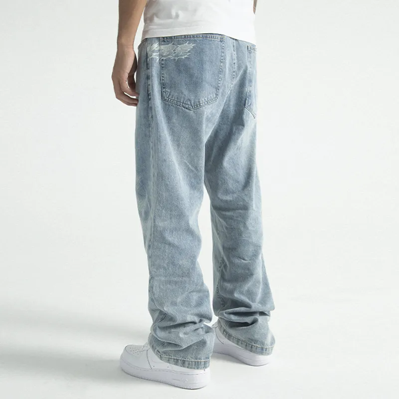 JUST VIBE Straight Jeans Unisex Blue-3