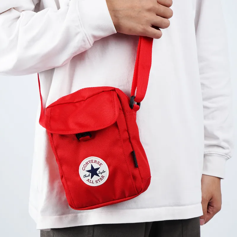 Converse Polyester Shoulder Bag Crossbody Bag Regular Unisex Red-6