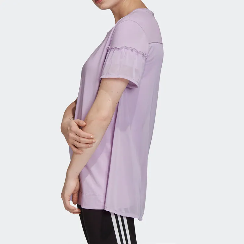 Adidas Originals T Shirt Women's Light Purple-4