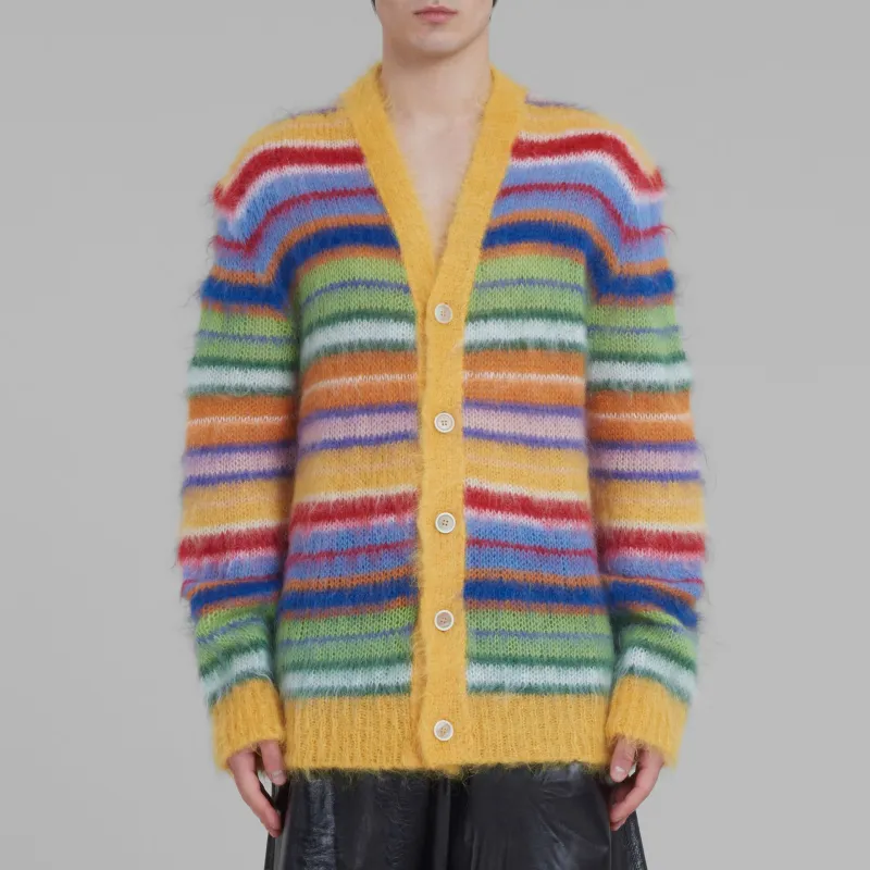MARNI Striped V neck Cardigan-2