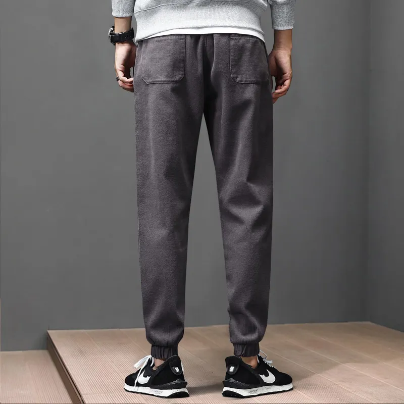 GUKUUL Casual Pants Unisex Black Gray-4