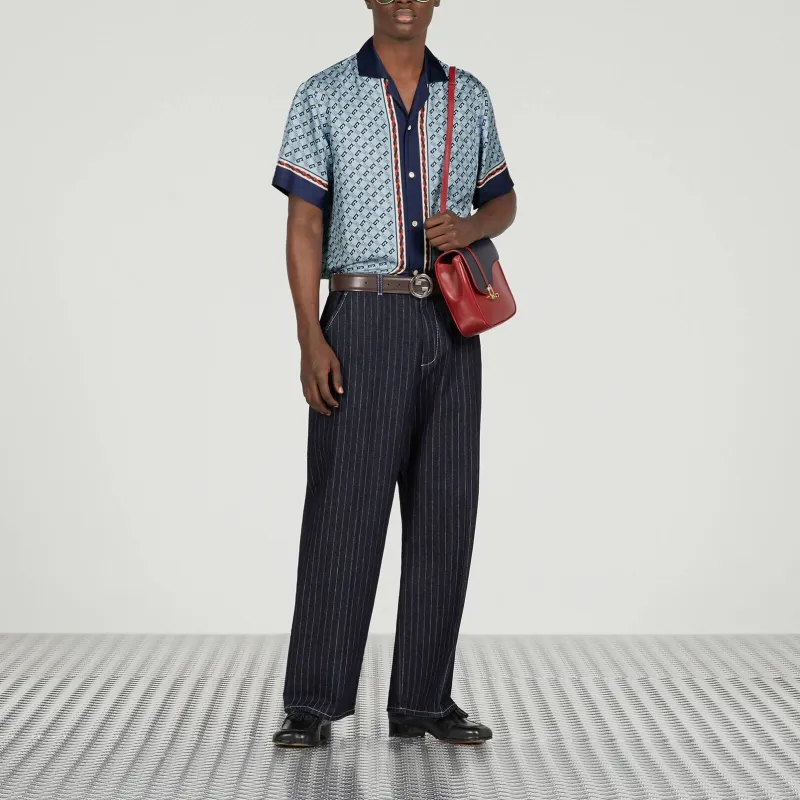 GUCCI 2023 Spring Summer Collection Shirt Men's Light Blue-1