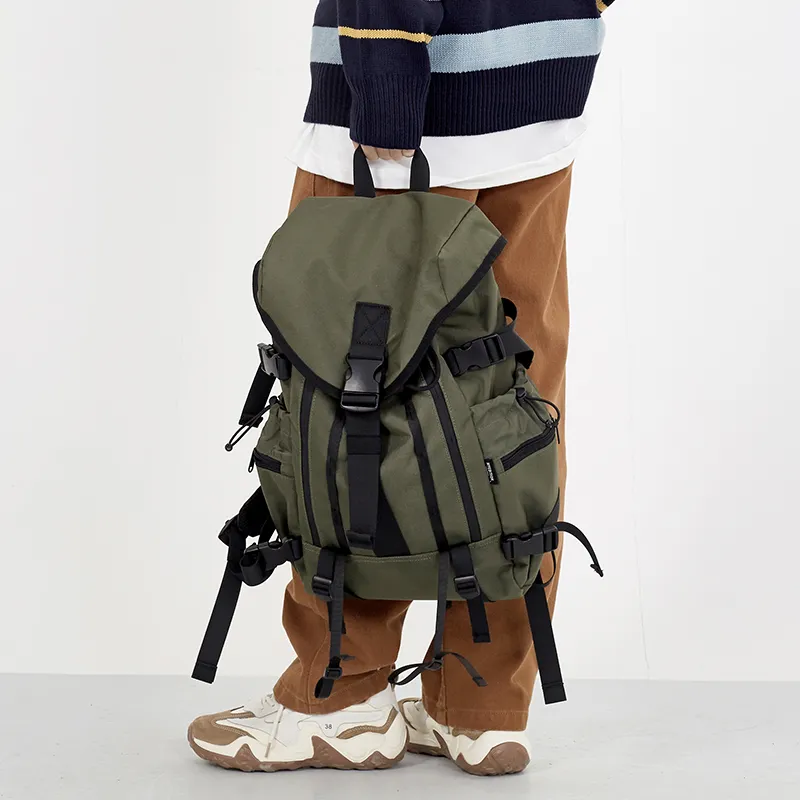 MYEDITION Backpack Oxford Army Green Unisex-8