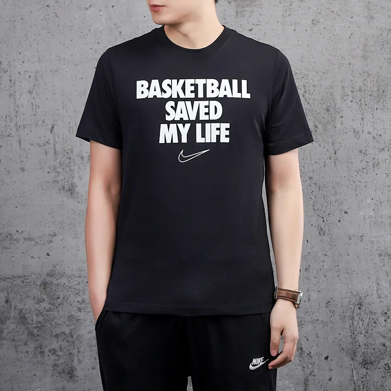 Nike T Shirts Men Black-2