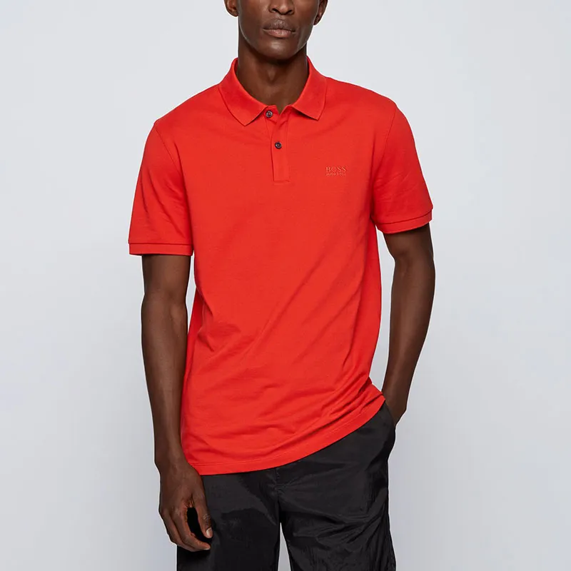 HUGO BOSS Polo Shirts Men Bright Orange-1