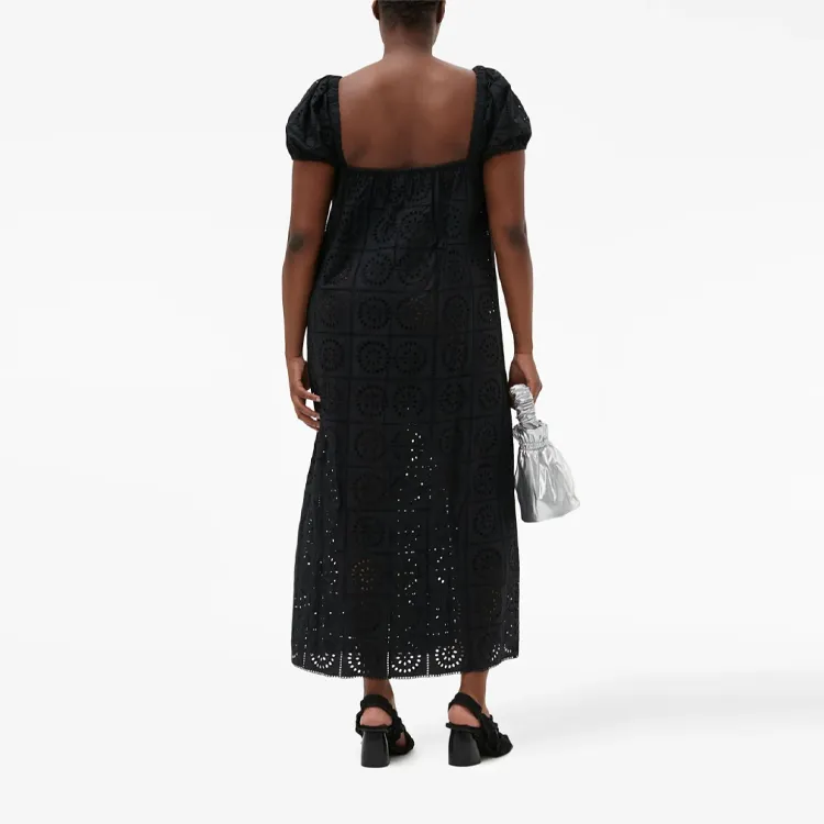GANNI Broderie Anglaise Midi Dress-2