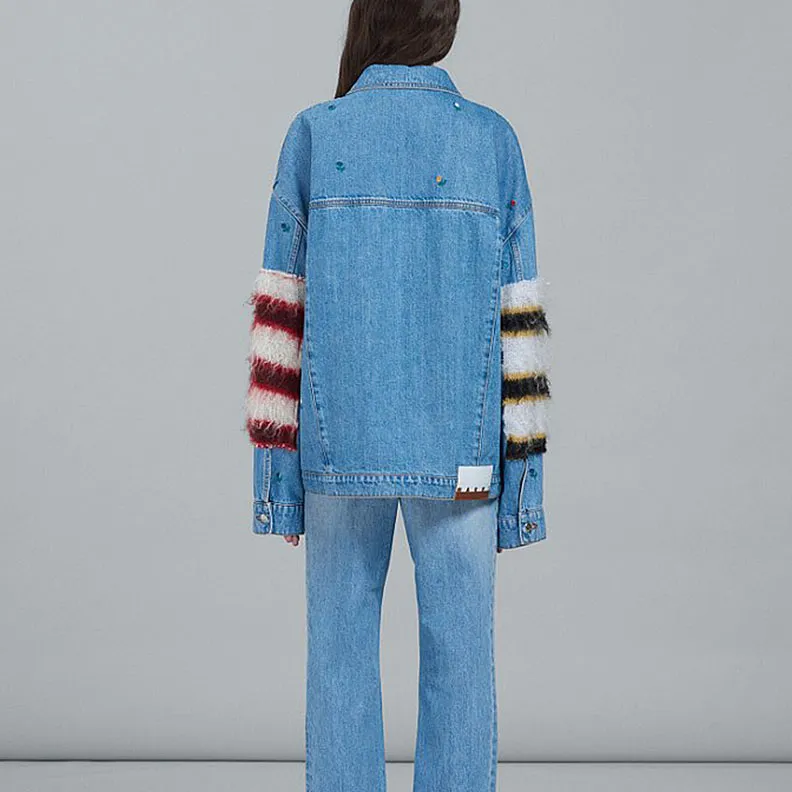 MARNI Denim Jackets Women's Denim Blue-2
