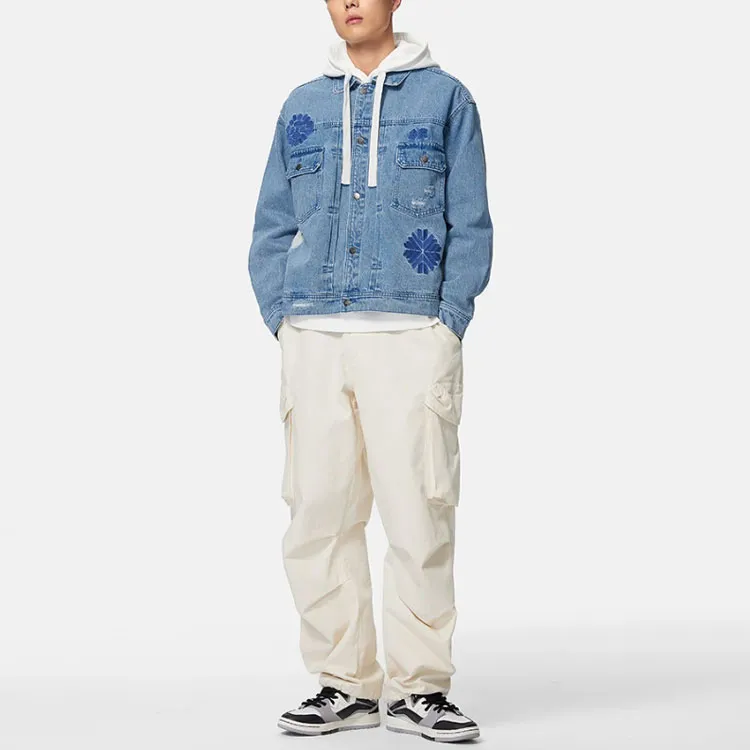 LiNing Sports Trend Series Denim Jacket Men's Blue-2