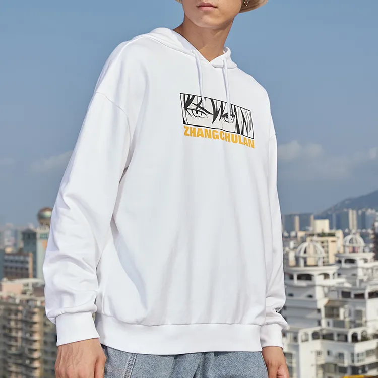 Erke Sweatshirt Spring Fall Winter Men's True White-4