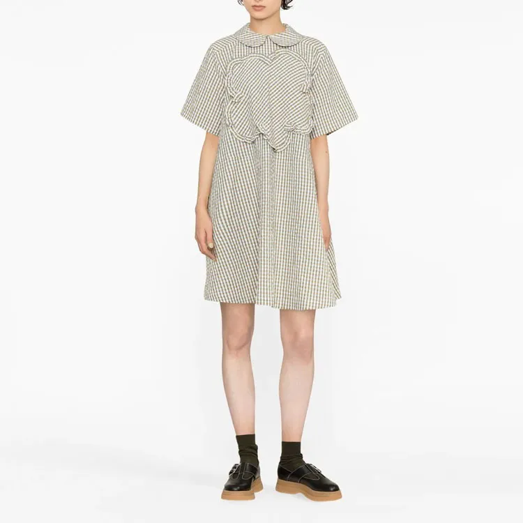 KENZO Short Sleeved Dress Women's Khaki-1