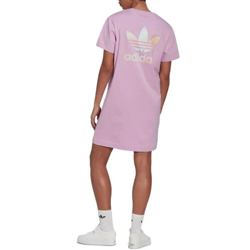 Adidas Short-Sleeved Dresses Women's Purple-2