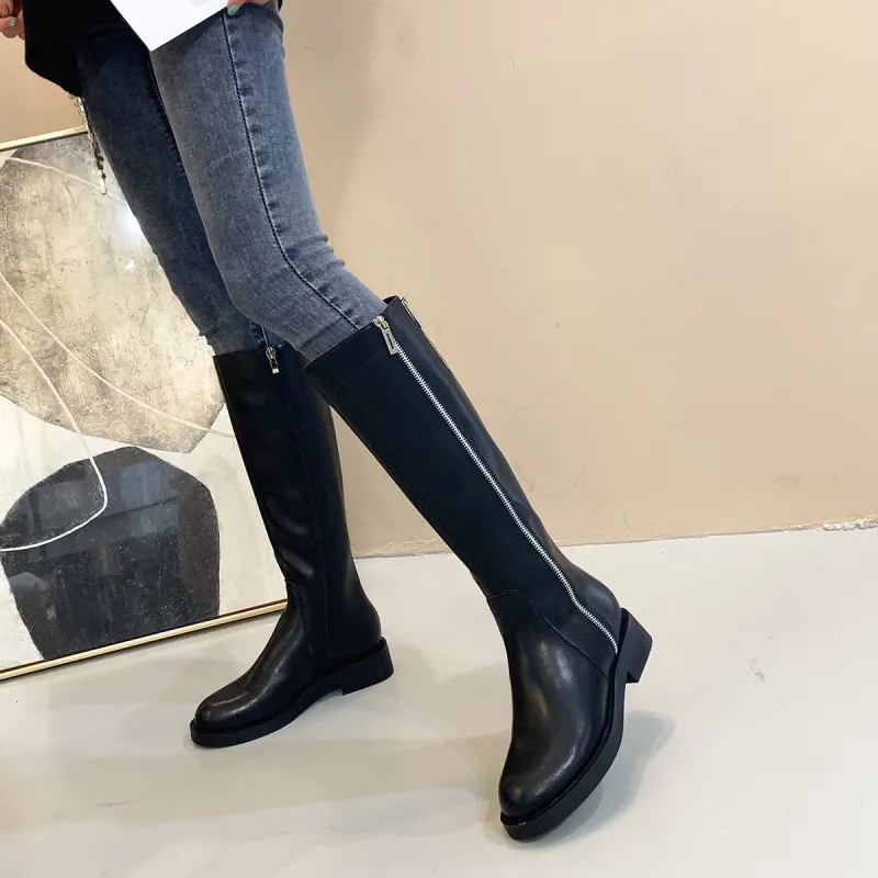 CAMEIDO Knee high Boots Women's Black-3