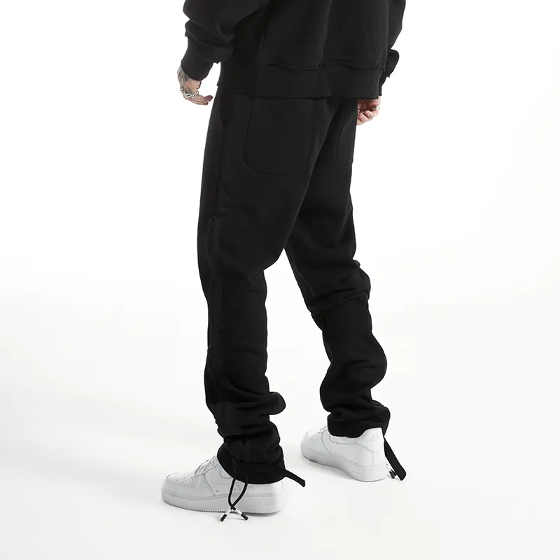 P.M.W Straight Casual Pants Men's Black-5