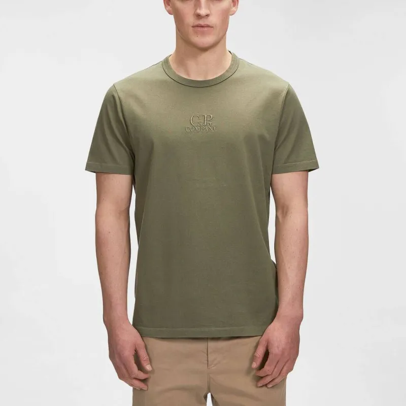 C.P.Company T Shirts Men Khaki Green-1