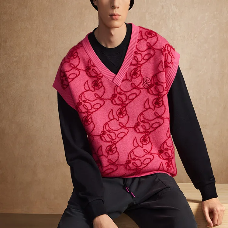 LiNing 2023 Fall And Winter New Arrival Vest Men's Vibrant Pink-3