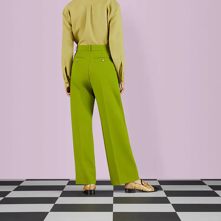 GUCCI High waisted Wide leg Trousers-2