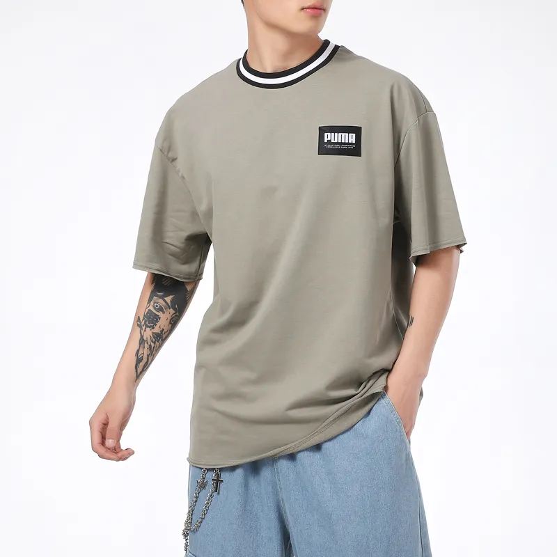 PUMA T Shirts Men Olive-4