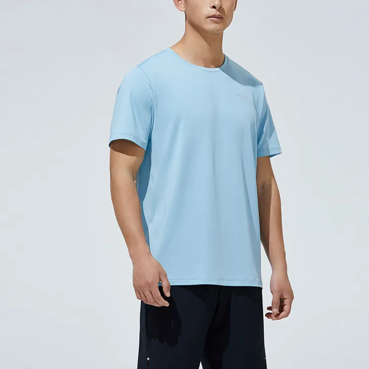 ANTA T Shirts Men Sky Smoke Blue-2