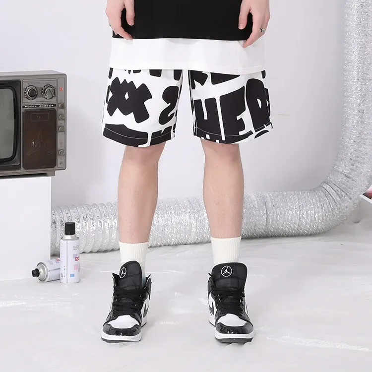 TVX Loose Fit Shorts Unisex Black White-2