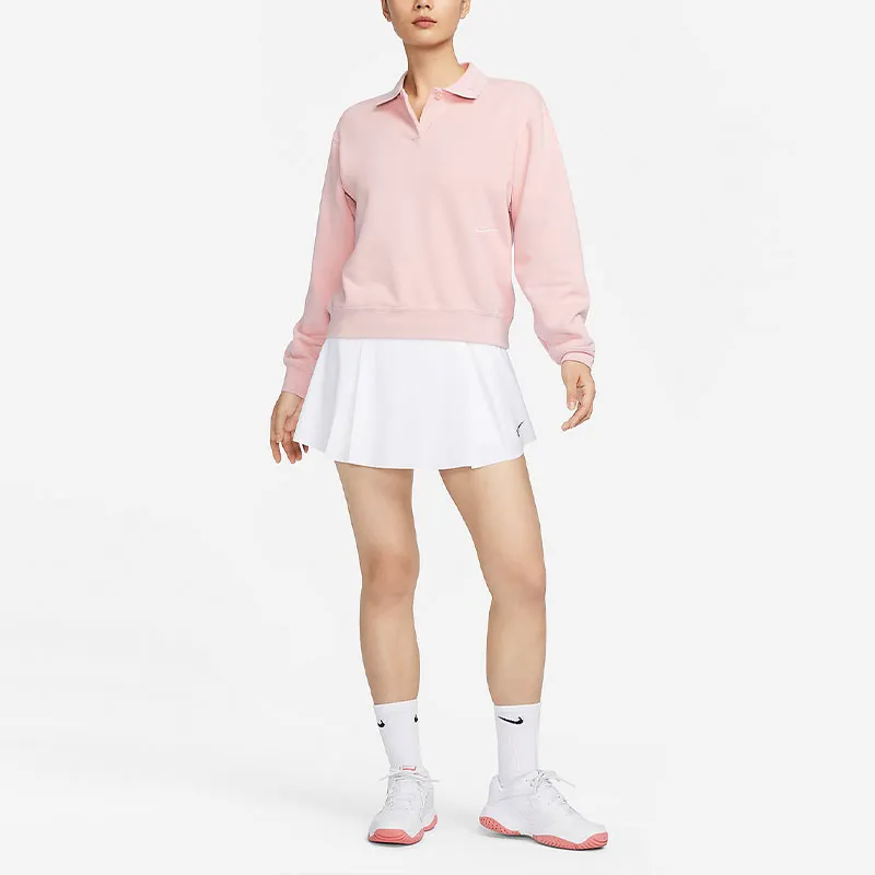 Nike Polo Shirts Women's Oxford Pink-2