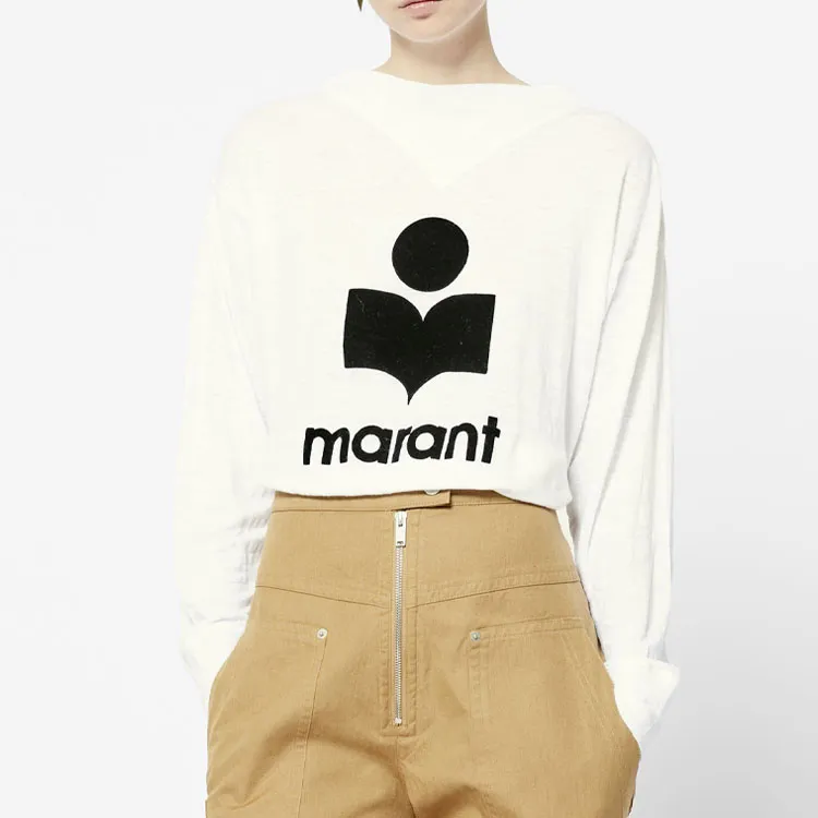ISABEL MARANT ETOILE Logo Printed Long Sleeved Jumper-2